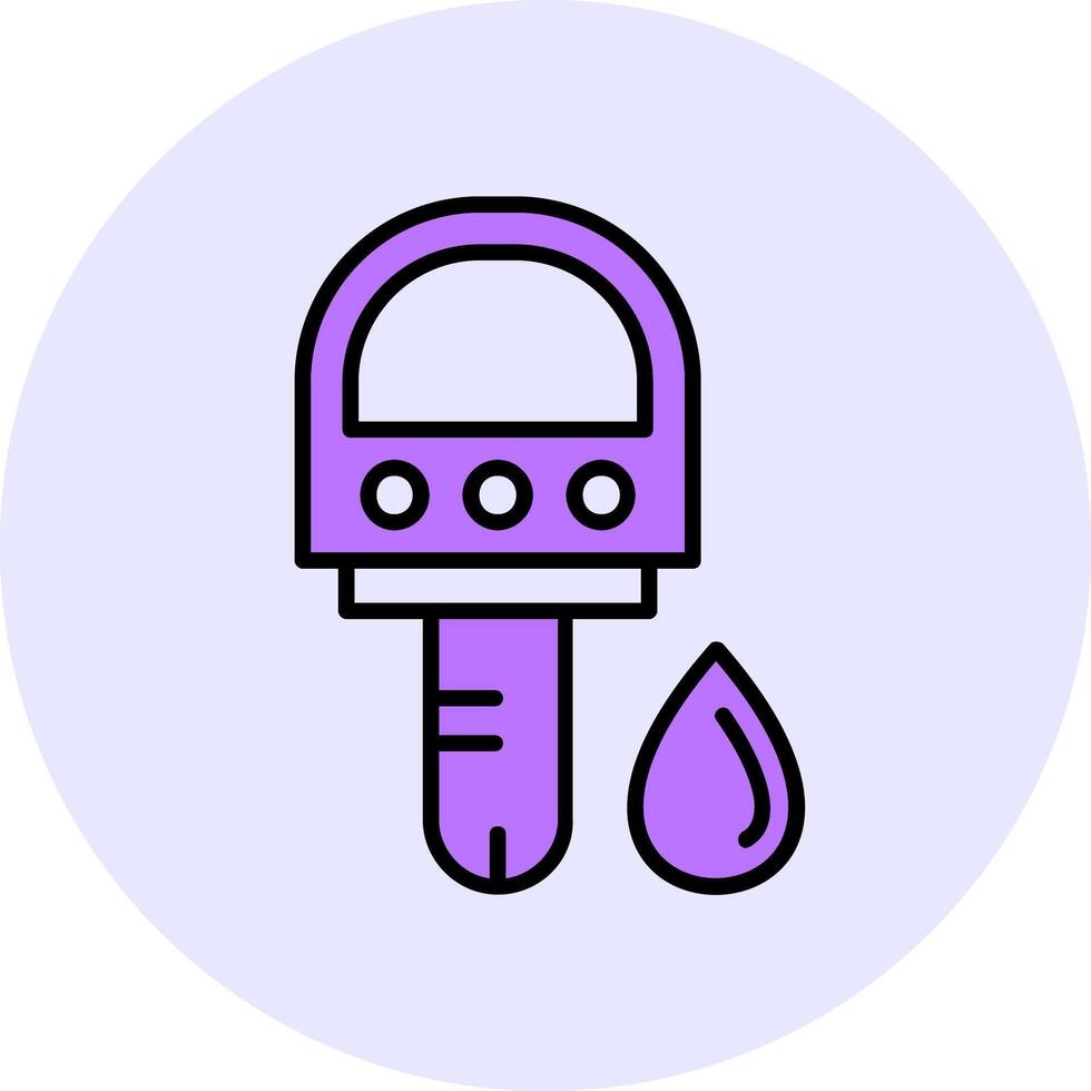 Glucometer Filled Circle Fill Style Icon vector