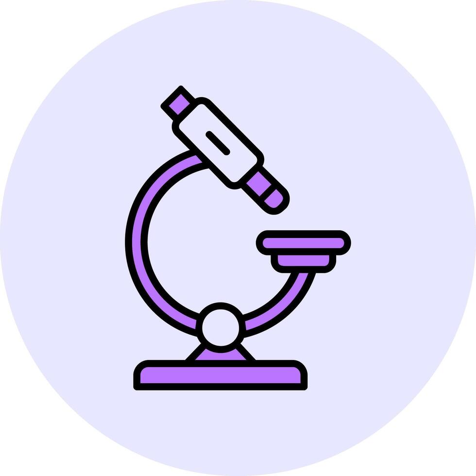 Microscope Filled Circle Fill Style Icon vector