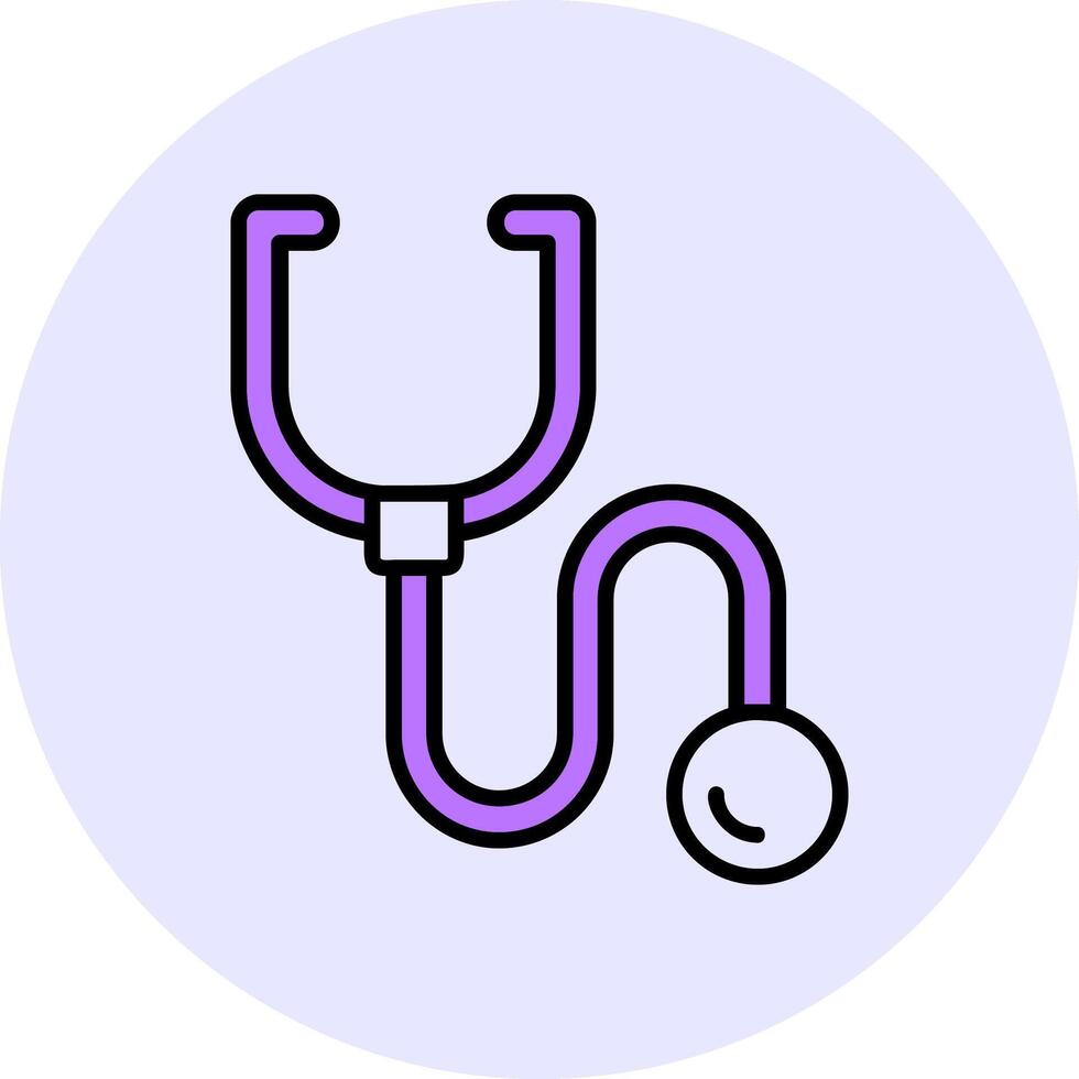 Stethoscope tool Filled Circle Fill Style Icon vector