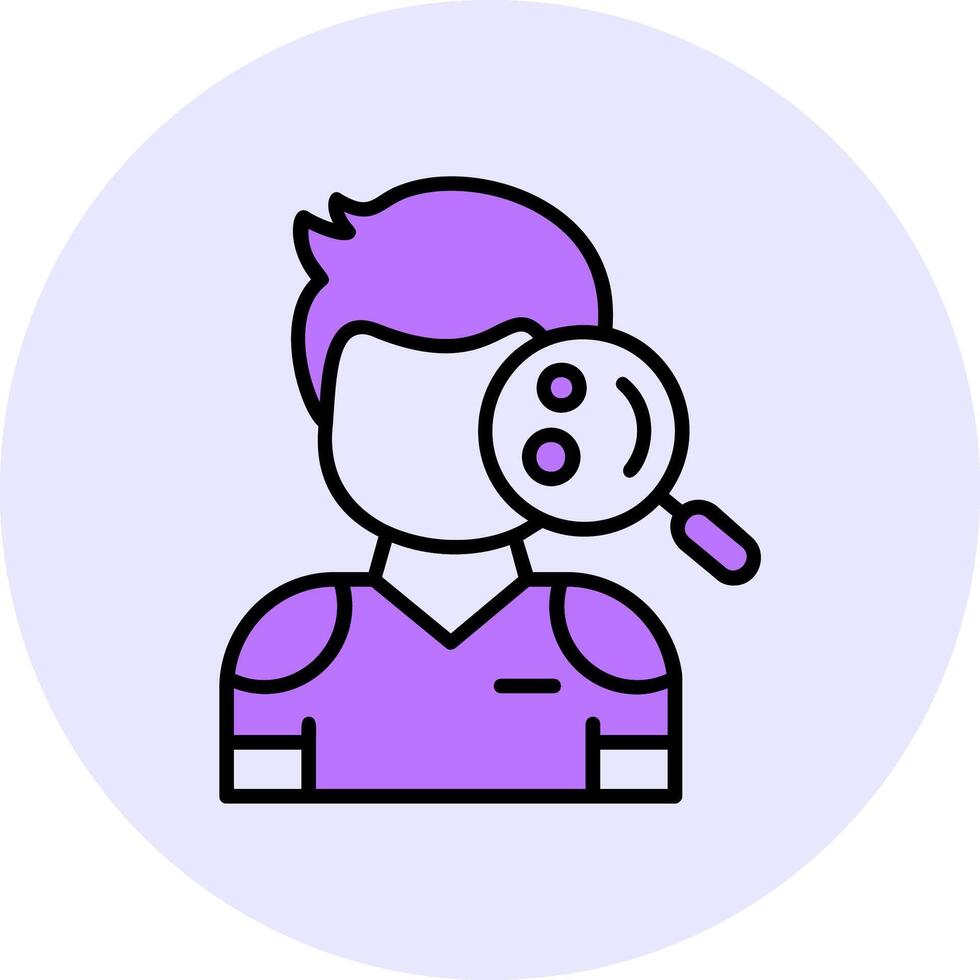 Man Skin Check Up Filled Circle Fill Style Icon vector