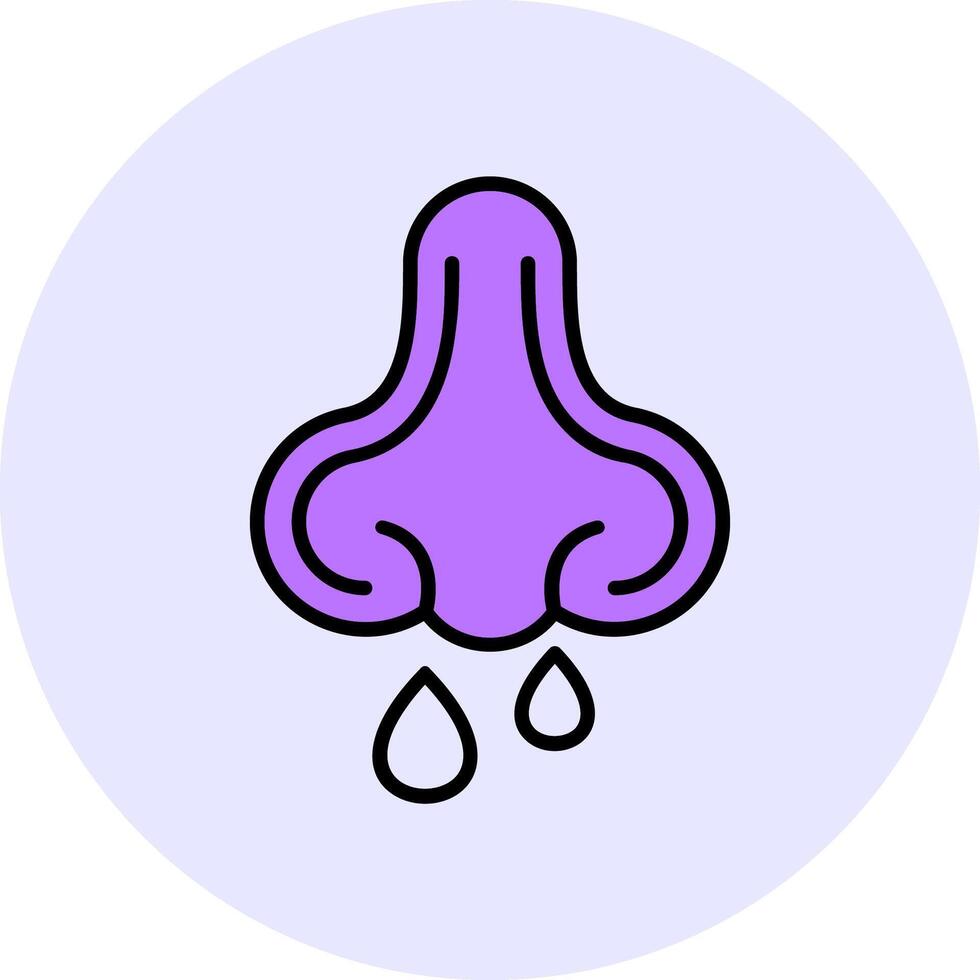 Nose bleeding Filled Circle Fill Style Icon vector