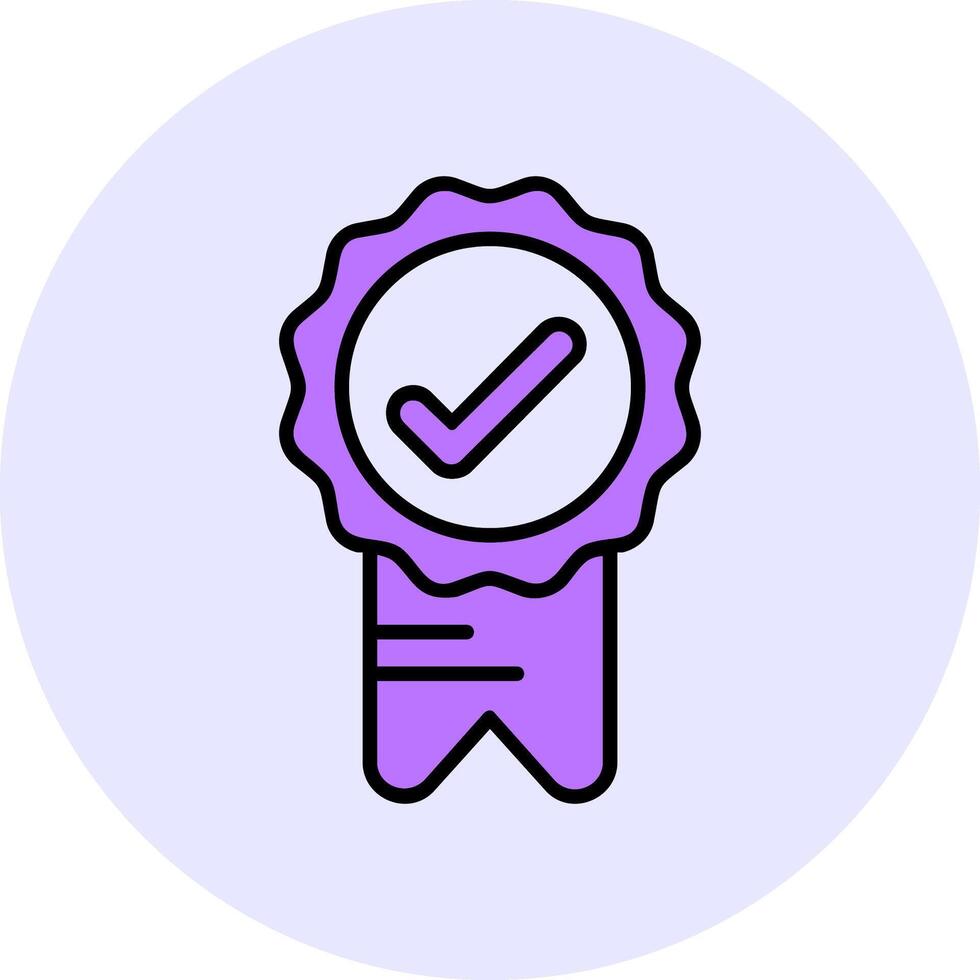 Badge Filled Circle Fill Style Icon vector
