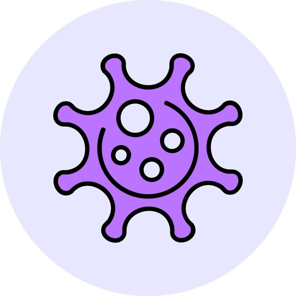 Coronavirus Filled Circle Fill Style Icon vector