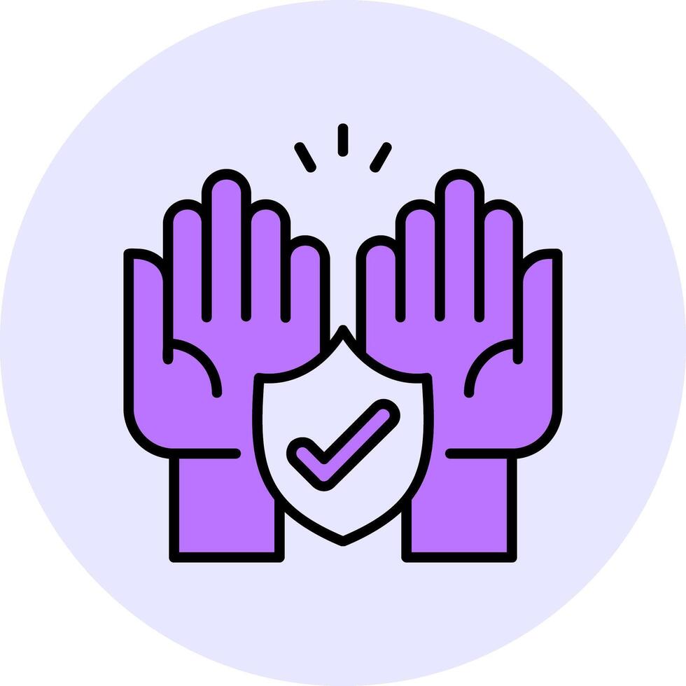 Safe Filled Circle Fill Style Icon vector