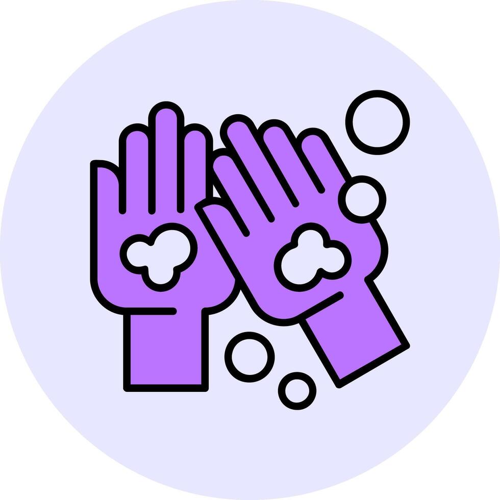 Hand wash Filled Circle Fill Style Icon vector