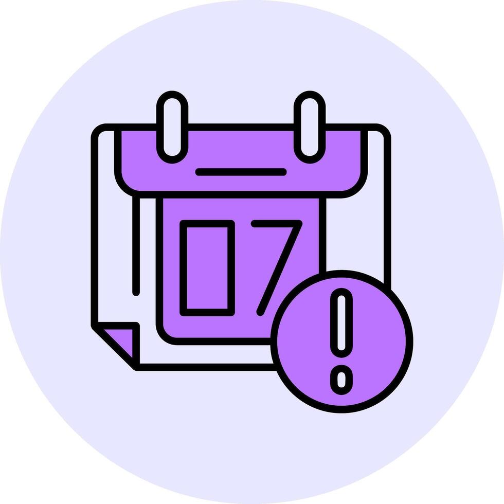 Calendar event Filled Circle Fill Style Icon vector
