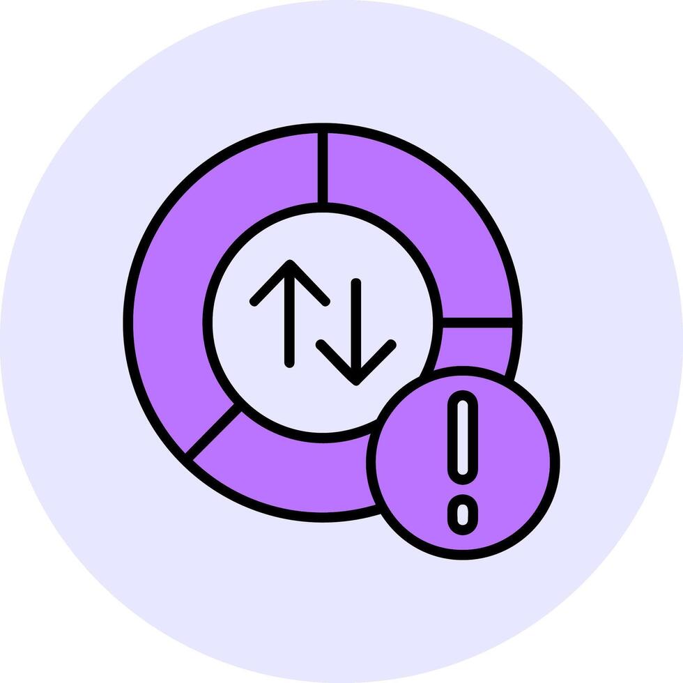 Data usage Filled Circle Fill Style Icon vector