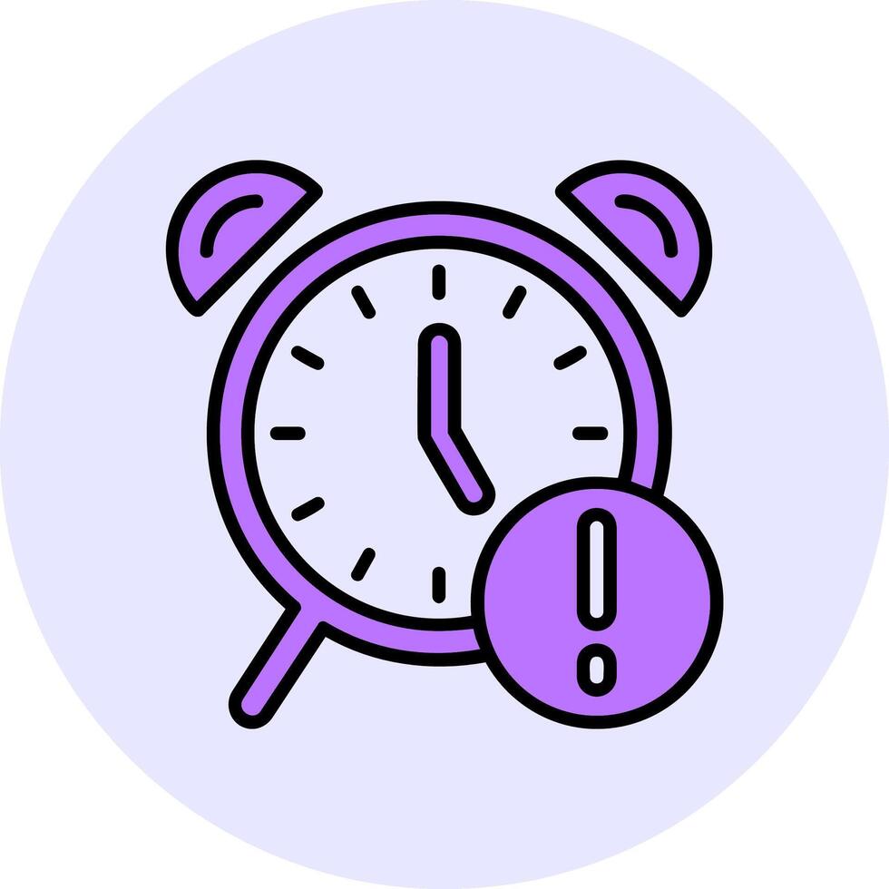 Alarm clock Filled Circle Fill Style Icon vector