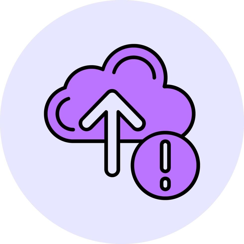 Cloud upload Filled Circle Fill Style Icon vector