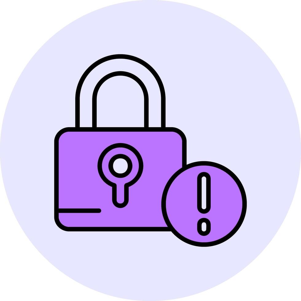 Lock Filled Circle Fill Style Icon vector