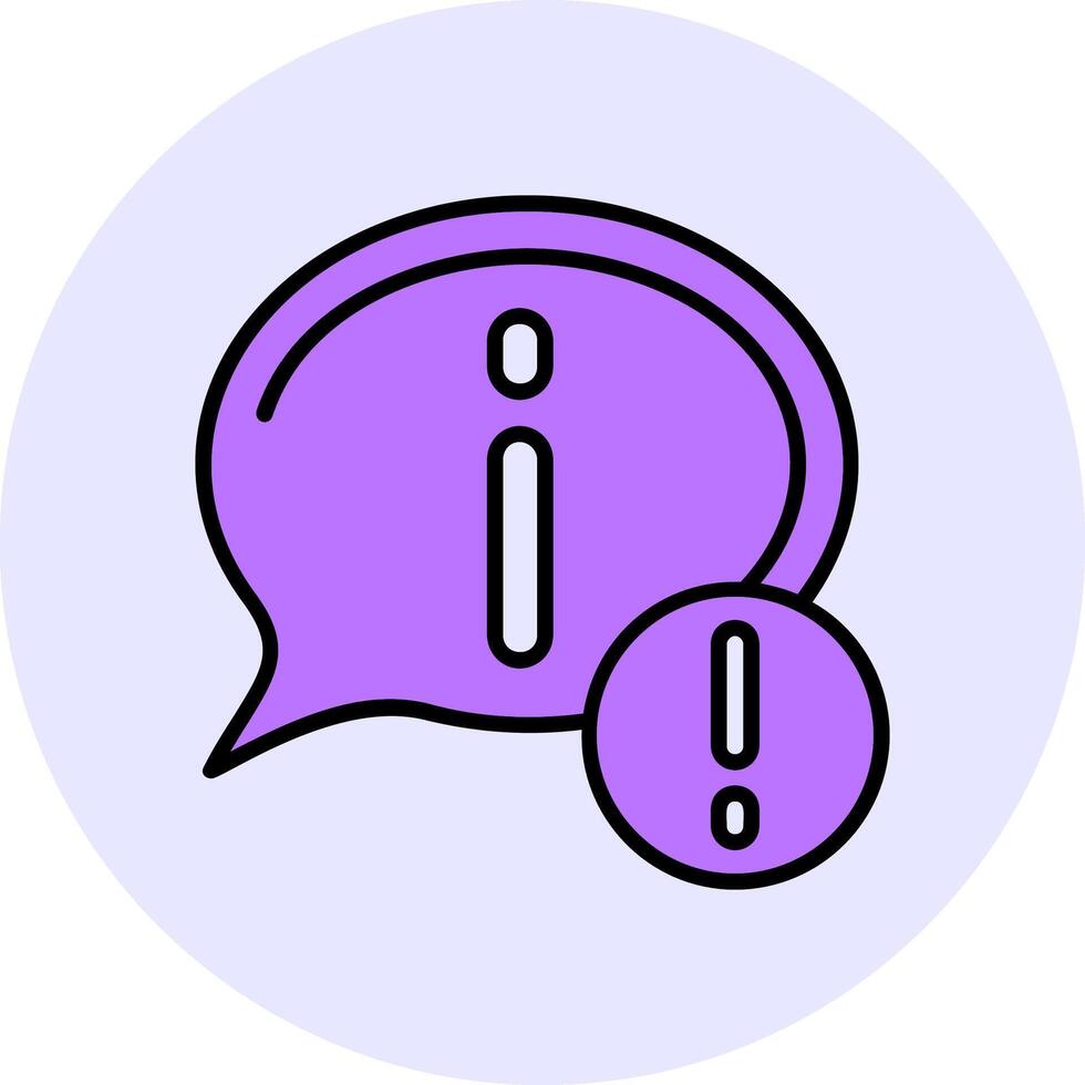 Information Filled Circle Fill Style Icon vector