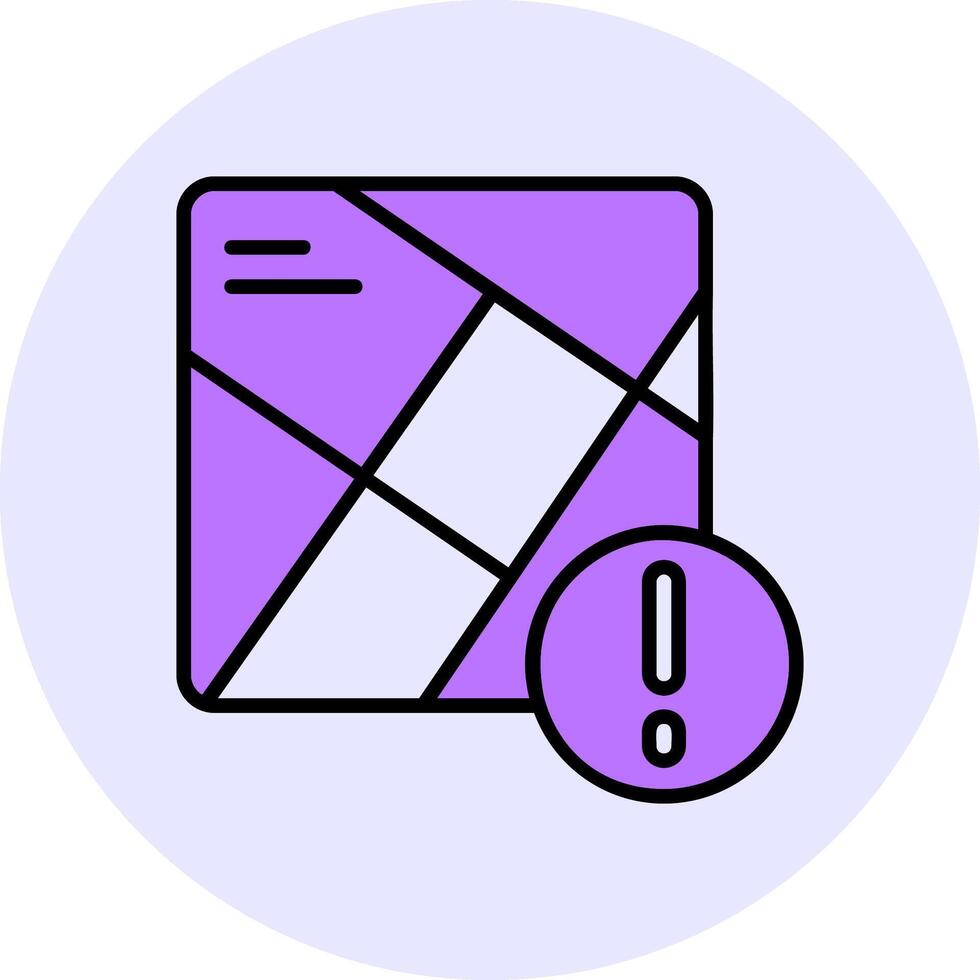 Map Filled Circle Fill Style Icon vector