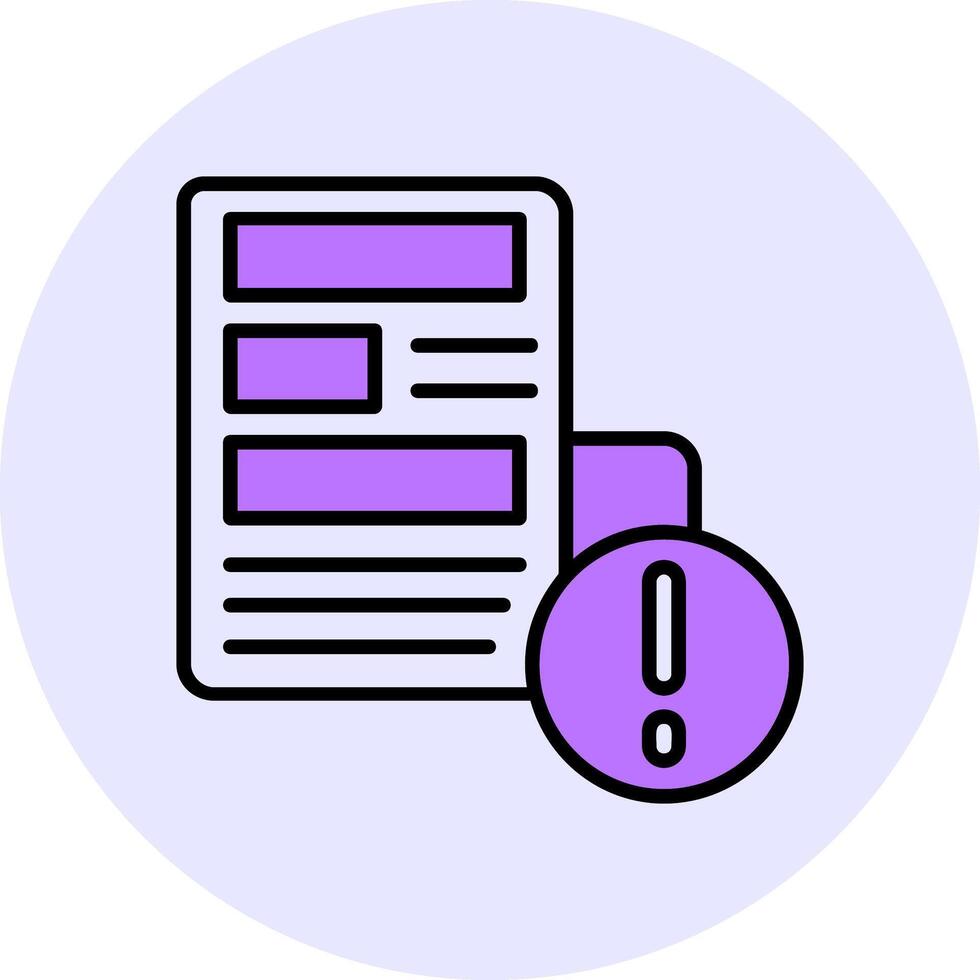 News Filled Circle Fill Style Icon vector