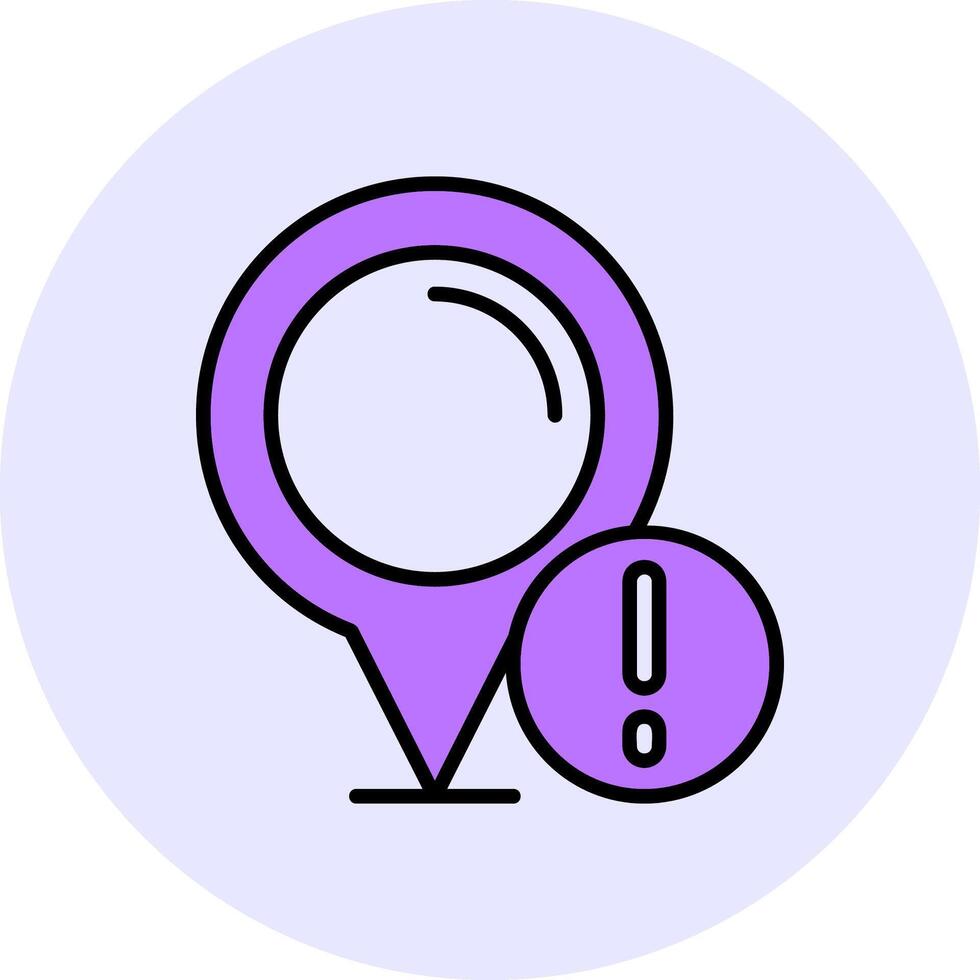 Pin Filled Circle Fill Style Icon vector