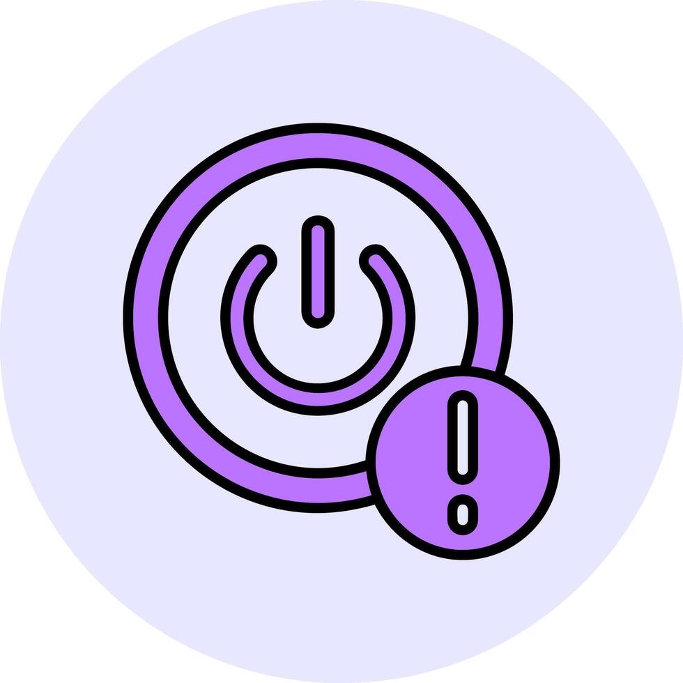 Power Filled Circle Fill Style Icon vector