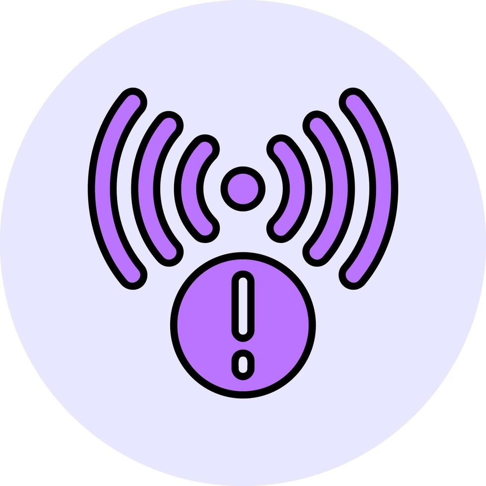 Signal Filled Circle Fill Style Icon vector