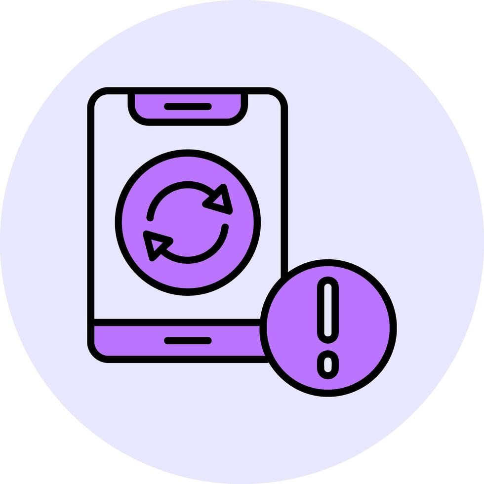 Sync Filled Circle Fill Style Icon vector
