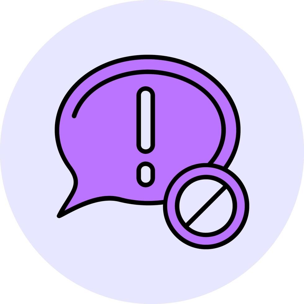 Warning Filled Circle Fill Style Icon vector