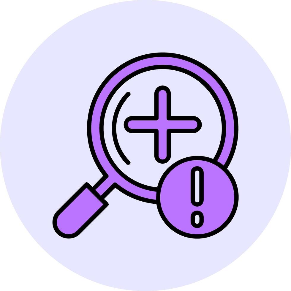 Zoom in Filled Circle Fill Style Icon vector