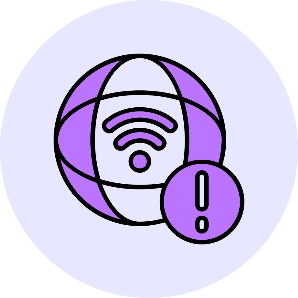 VPN Filled Circle Fill Style Icon vector