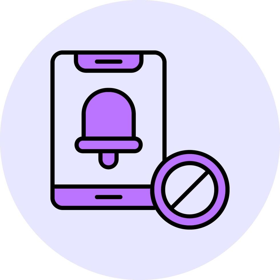 Notifications off Filled Circle Fill Style Icon vector