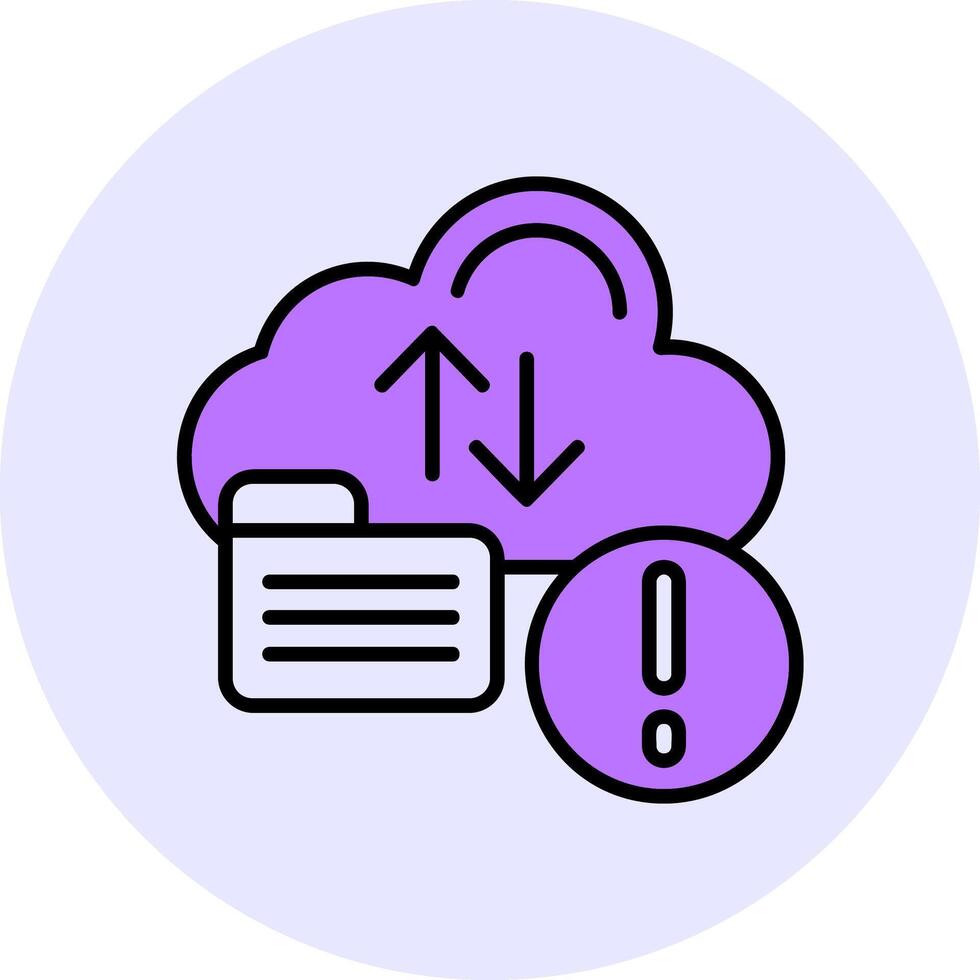 Cloud storage Filled Circle Fill Style Icon vector