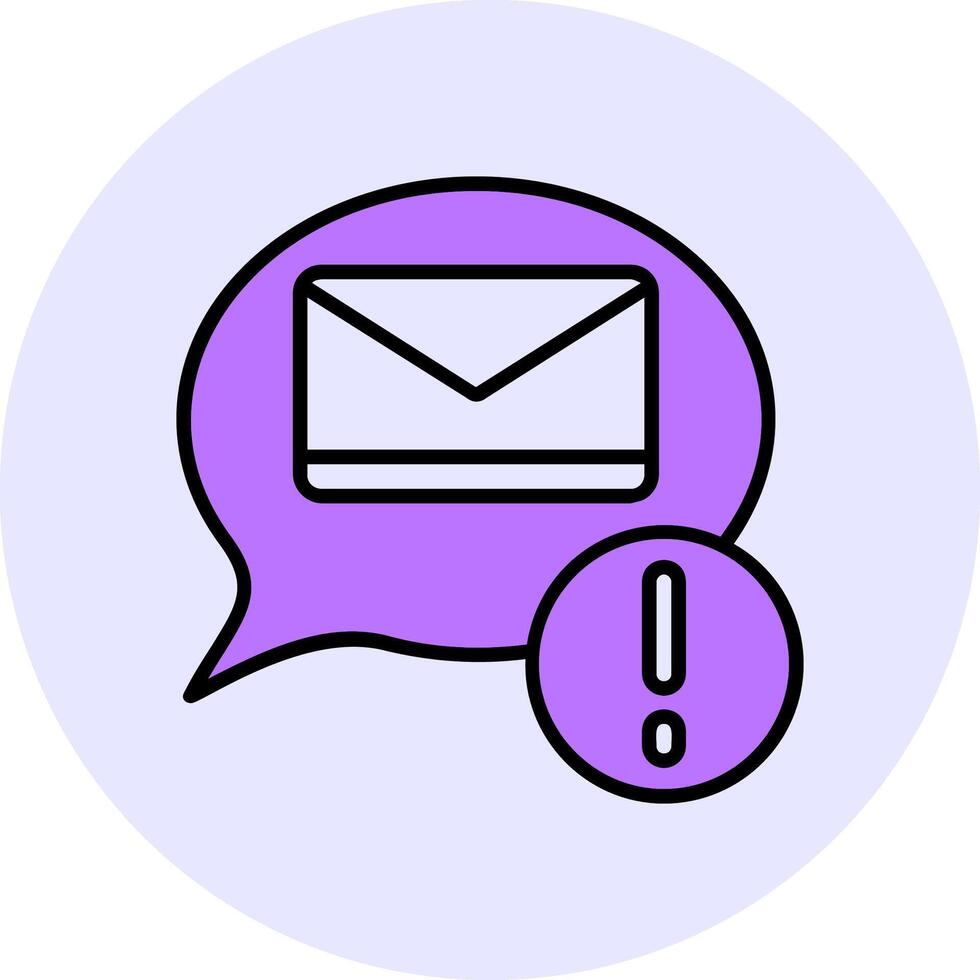New email Filled Circle Fill Style Icon vector