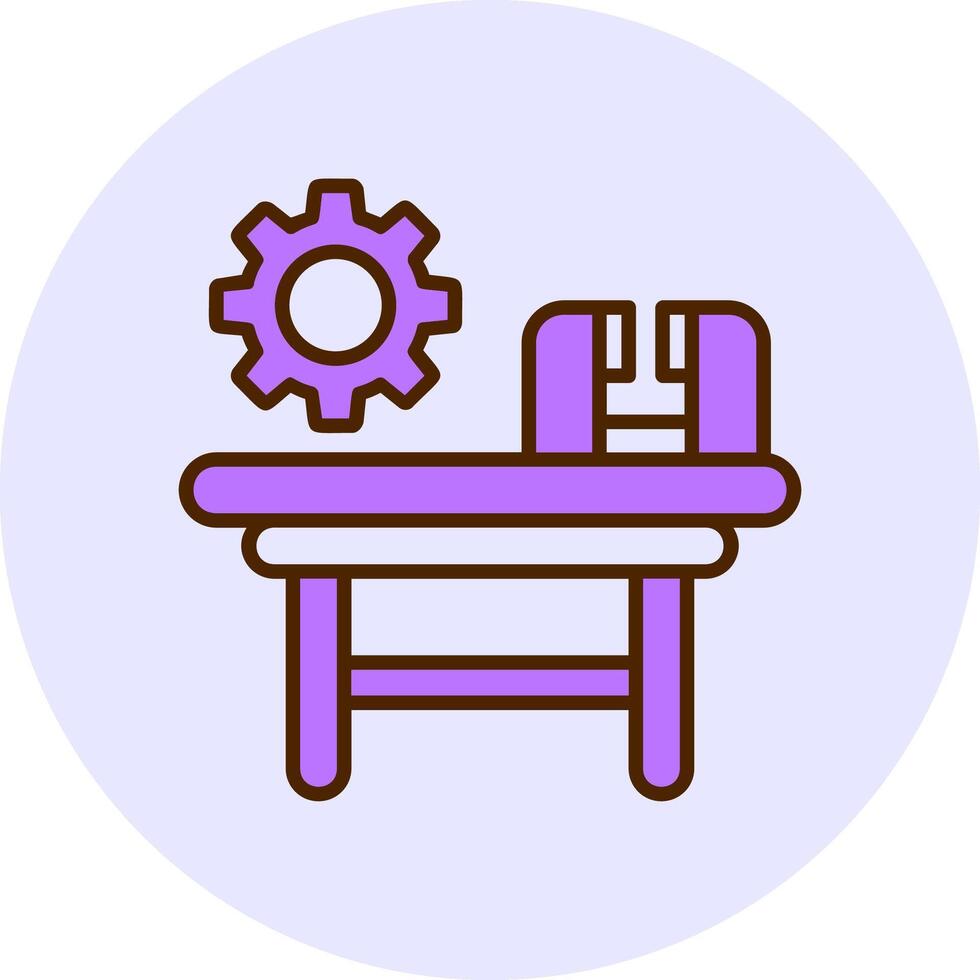 Workbench Filled Circle Fill Style Icon vector