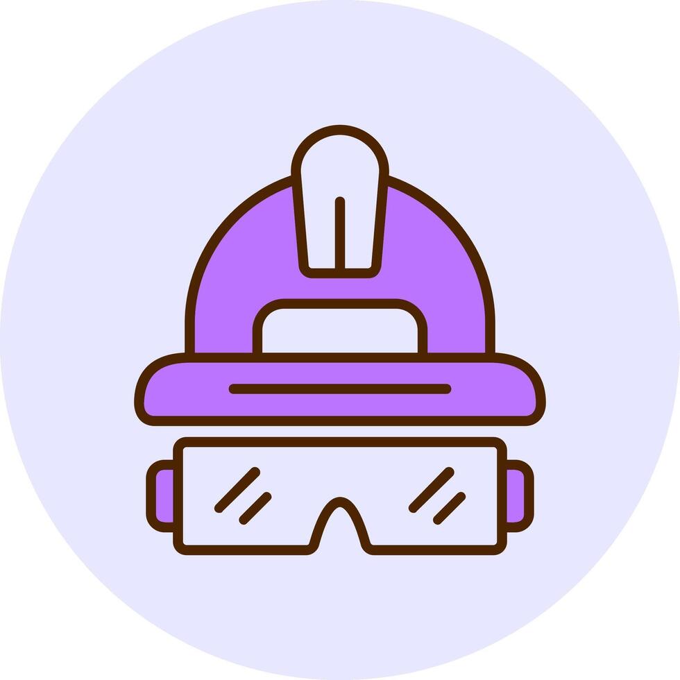 Workers Helmet Filled Circle Fill Icon Style vector