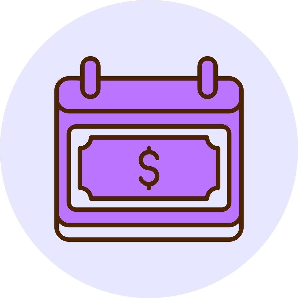 Payroll Filled Circle Fill Style Icon vector