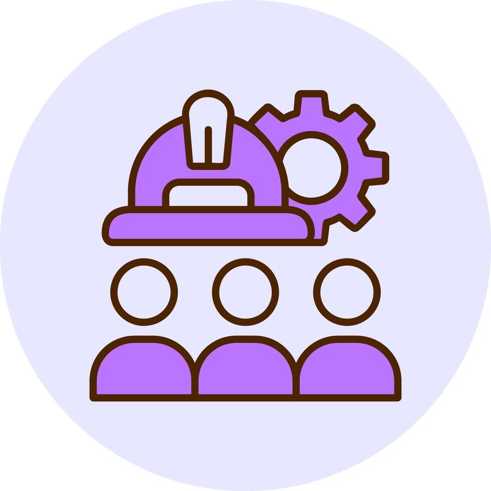 Diverse Workforce Filled Circle Fill Style Icon vector