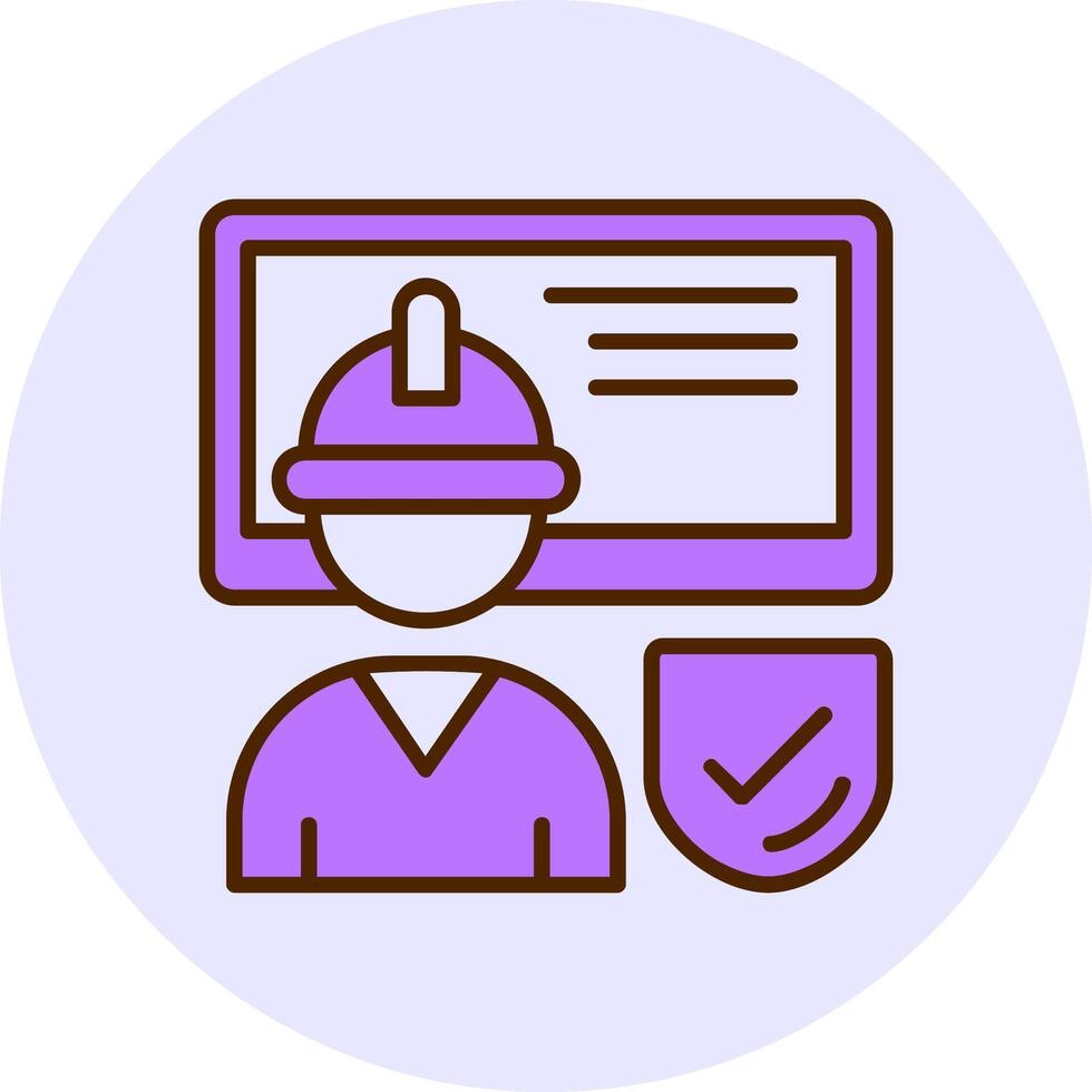 Work Safety Training Filled Circle Fill Style Icon vector