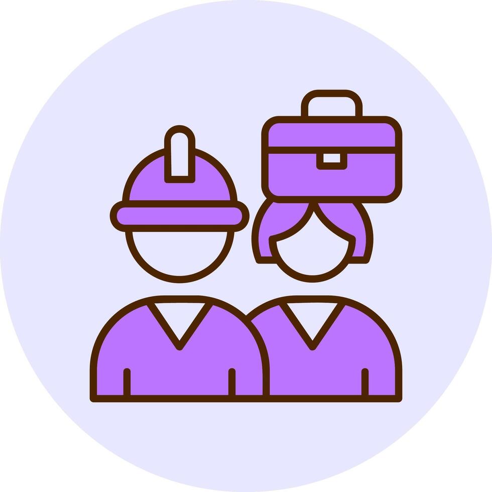 Diverse Work Environment Filled Circle Fill Style Icon vector