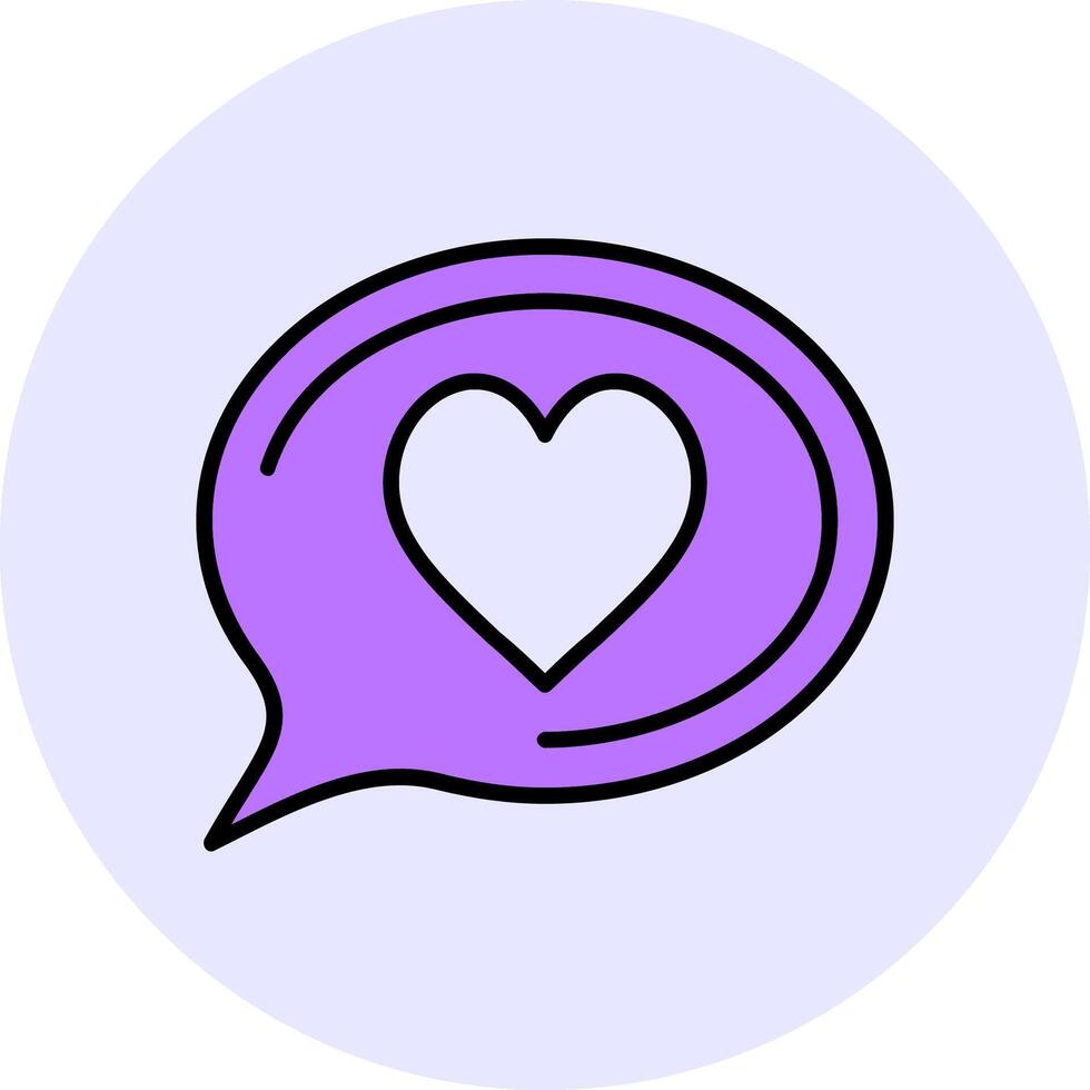 Heart Filled Circle Fill Style Icon vector
