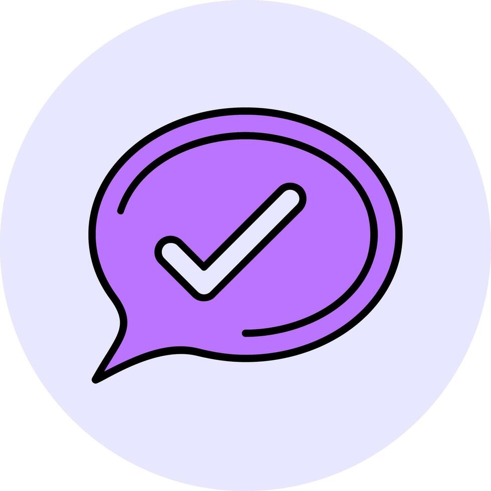 Checkmark Filled Circle Fill Style Icon vector