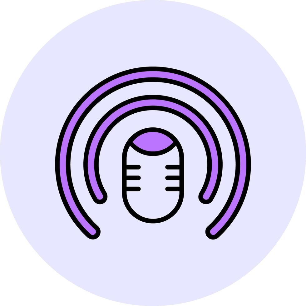 Podcasts Logo Filled Circle Fill Style Icon vector