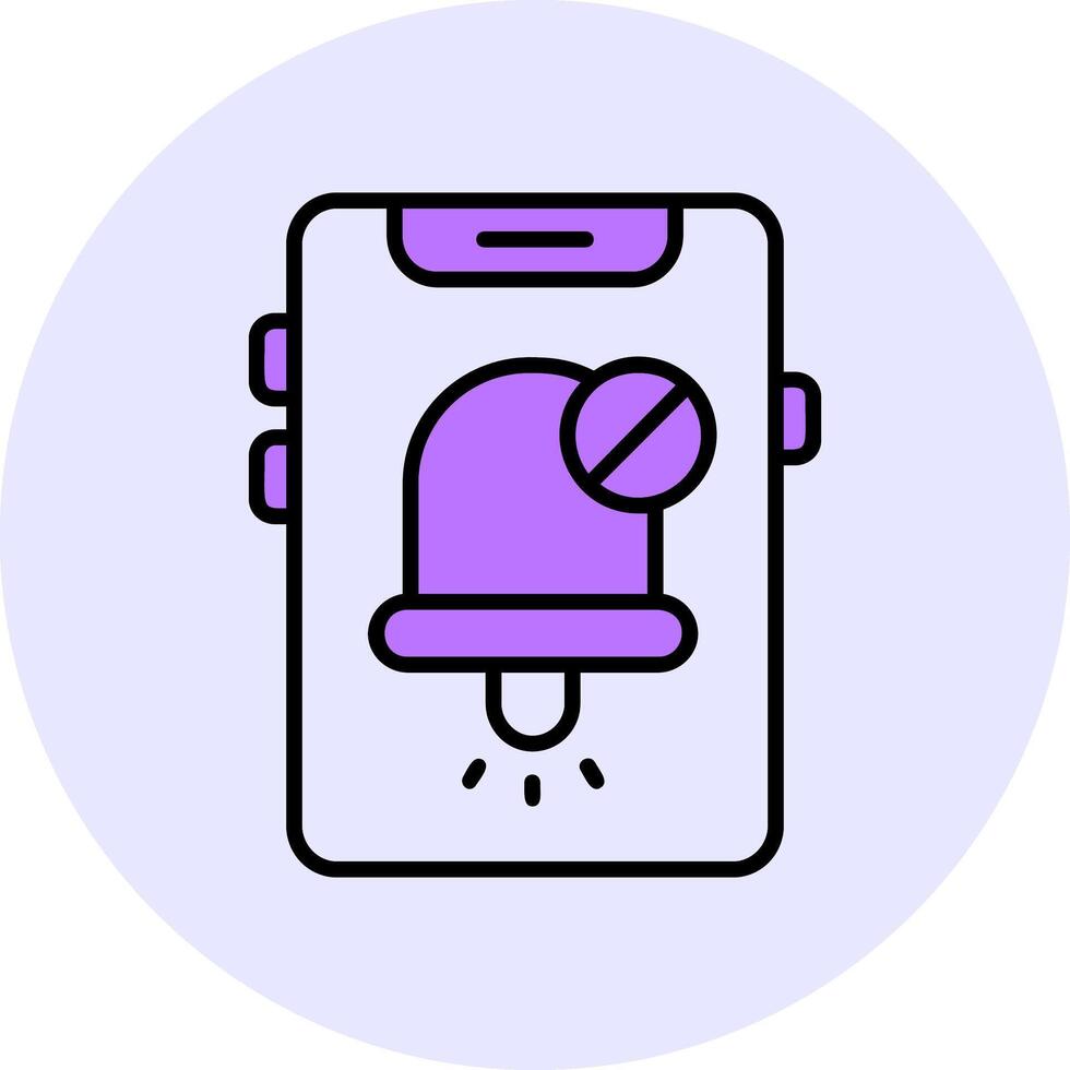 Notifications off Filled Circle Fill Style Icon vector