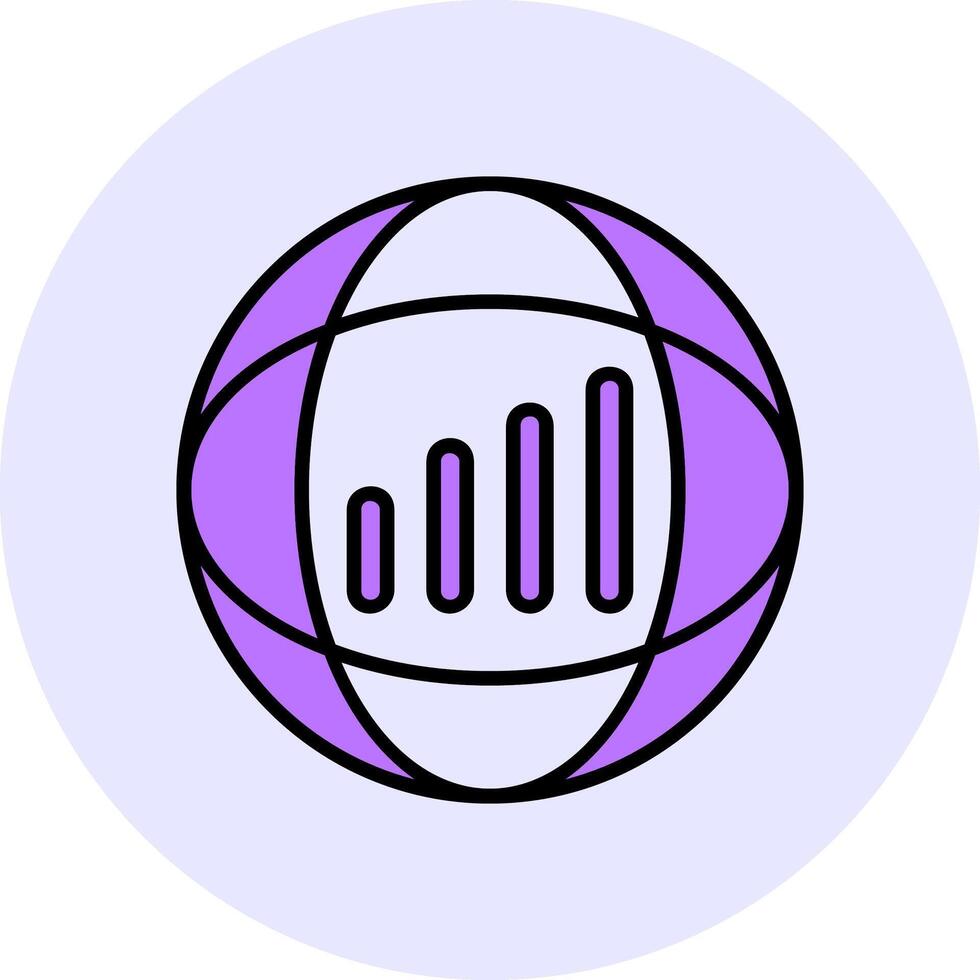 Signal strength Filled Circle Fill Style Icon vector