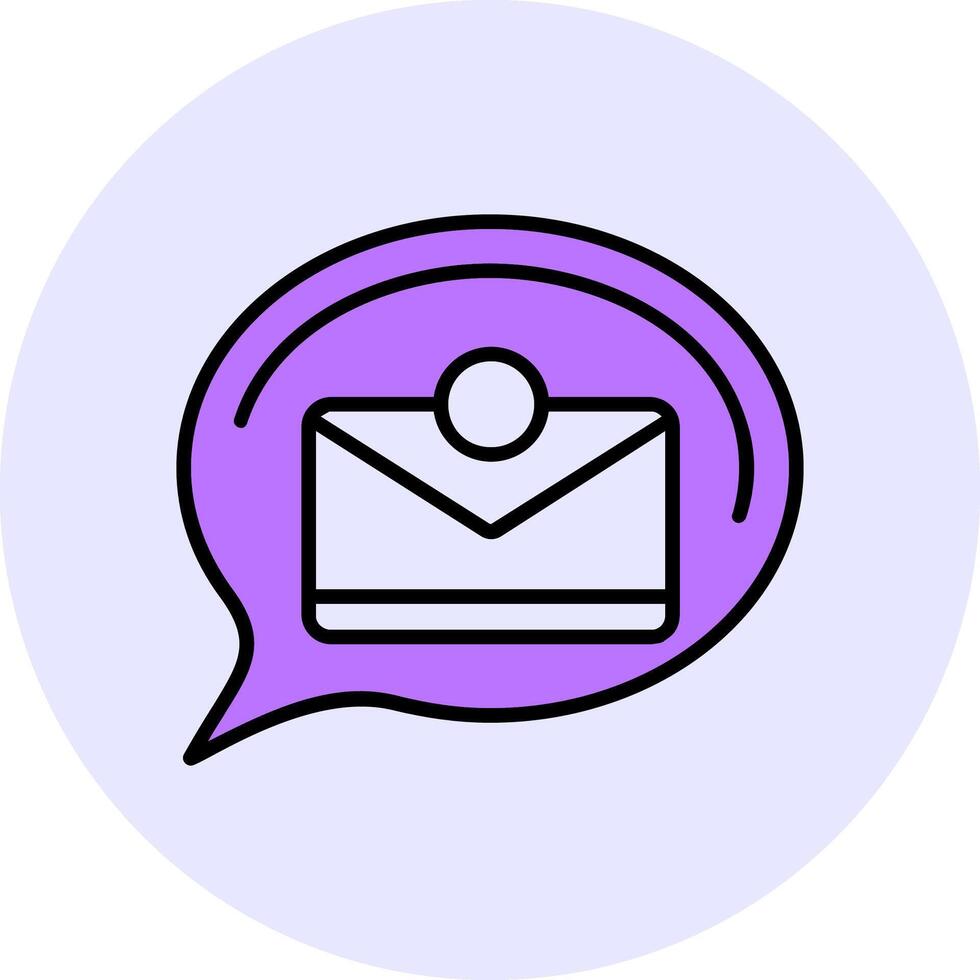 New email Filled Circle Fill Style Icon vector
