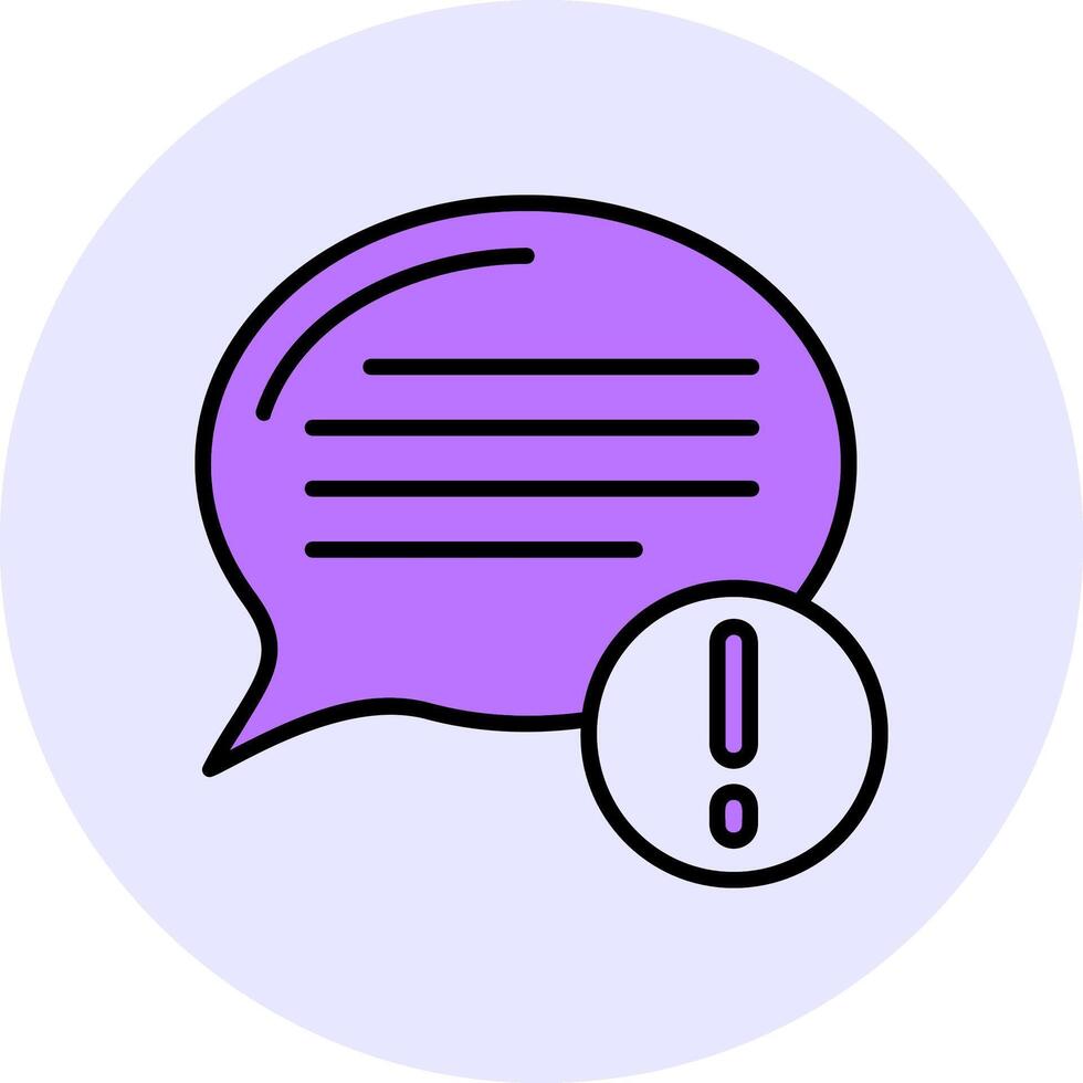 Warning Filled Circle Fill Style Icon vector