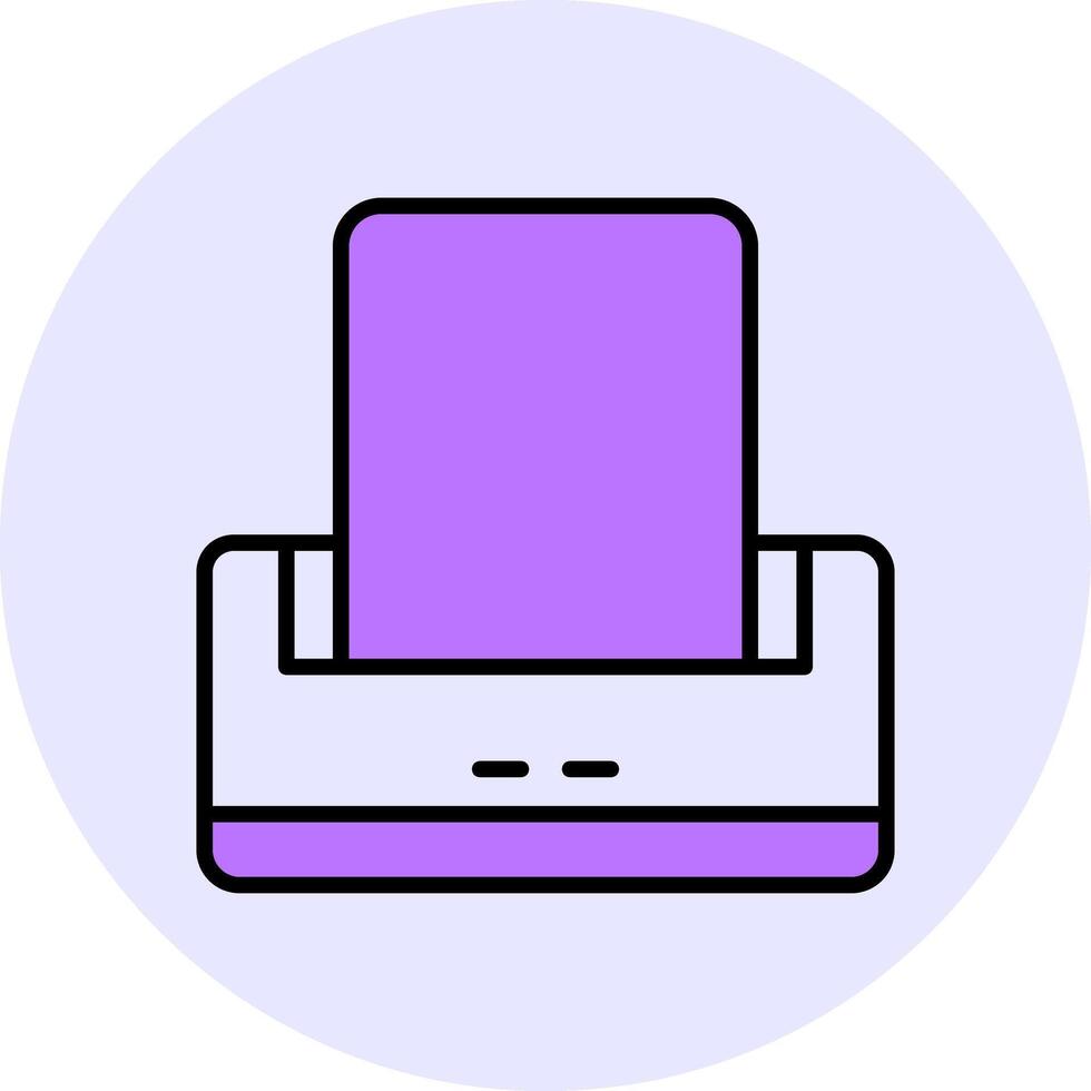 Print Filled Circle Fill Style Icon vector