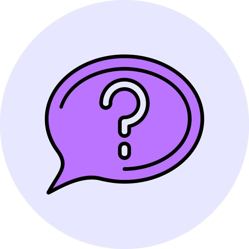 Question mark Filled Circle Fill Style Icon vector