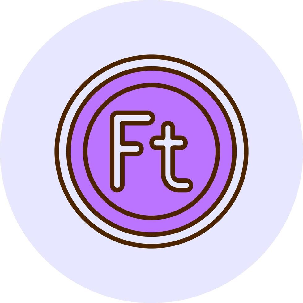 Hungarian Forint Sign Filled Circle Fill Style Icon vector