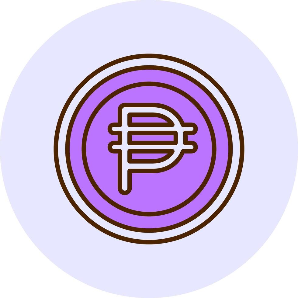 Mexican Peso Sign Filled Circle Fill Style Icon vector