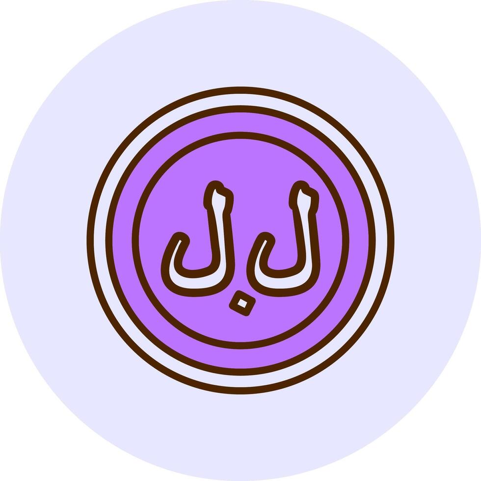 Lebanese Pound Sign Filled Circle Fill Style Icon vector
