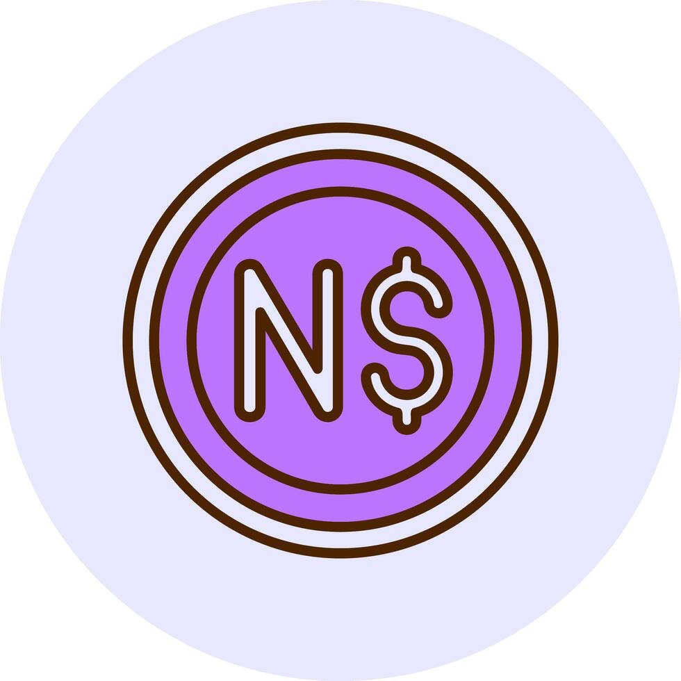 Kiribati Dollar Sign Filled Circle Fill Style Icon vector