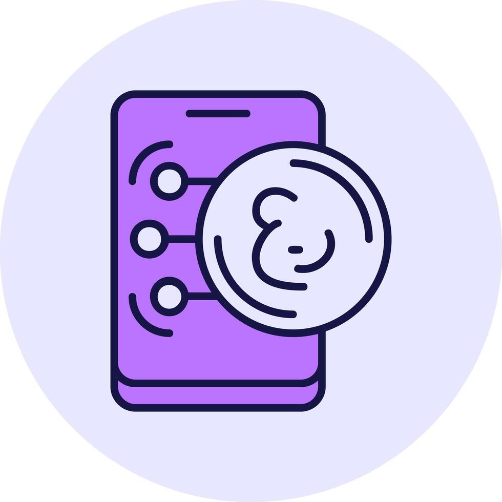 Omani Rial Filled Circle Fill Style Icon vector