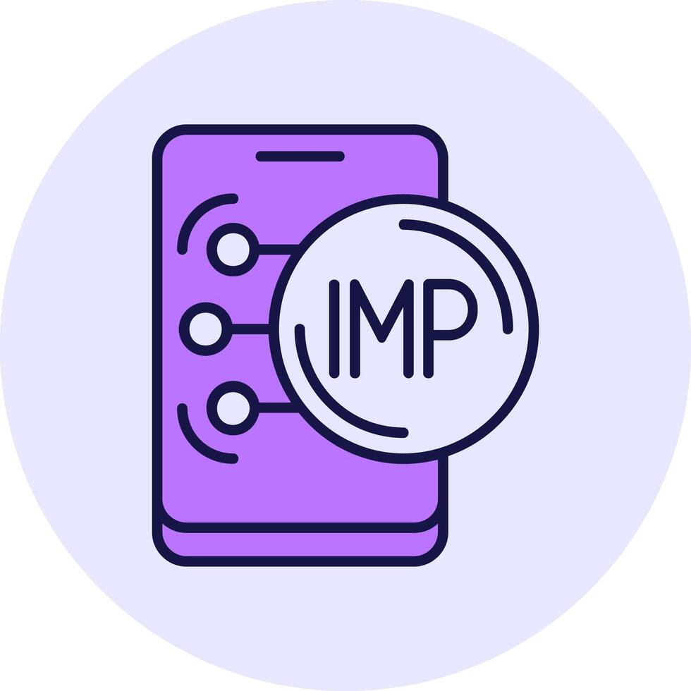 Isle of Man Pound Filled Circle Fill Style Icon vector