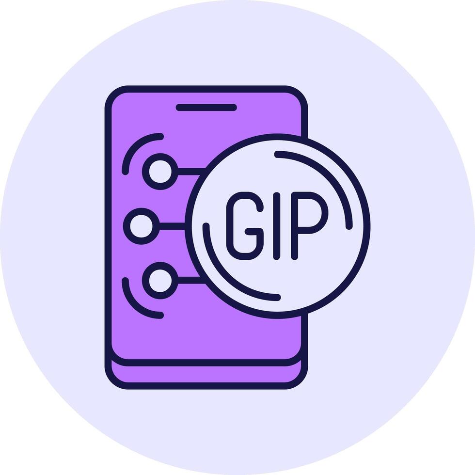 Gibraltar Pound Filled Circle Fill Style Icon vector