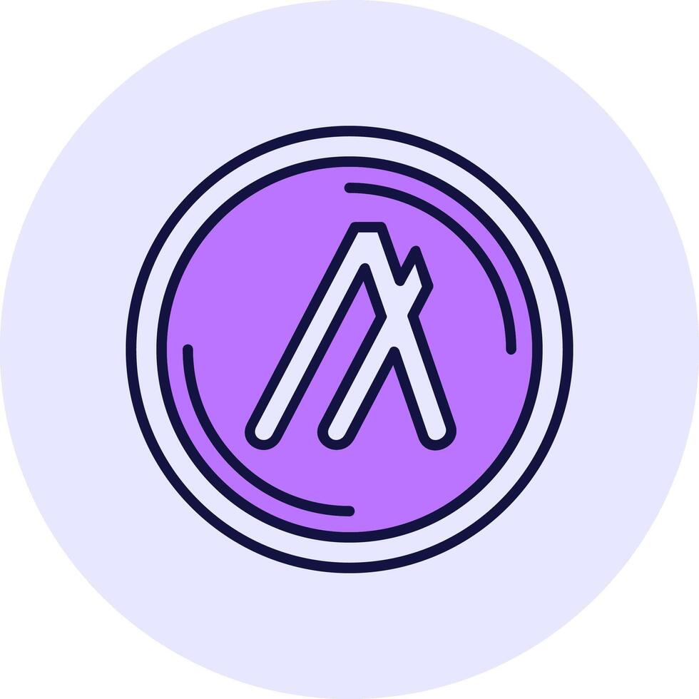 Algorand Filled Circle Fill Style Icon vector